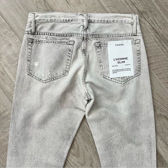 Frame Men's L'Homme Slim-Fit Mid-Rise Degradable Jeans Calverton 28 X 33 NWT - Picture 7 of 12